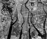 Aerial view of Hiroshima, Japan, Aug 1945