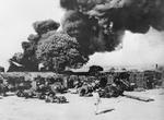 Electrical equipment at the Yenangyaung oilfields being destroyed by retreating British troops, Burma, 15 Apr 1942