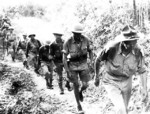 Joseph Stilwell and his men marching out of Burma, late May 1942