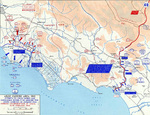 Map of Anzio-Cassino area in Italy, 17 Jan-19 Feb 1944