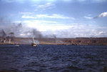 A LCS(L) off the eastern Iwo Jima landing beaches, 19 Feb 1945