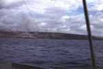 Smoke and explosions on Iwo Jima, probably during the pre-landing bombardment, 19 Feb 1945