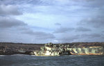 USS LCT-1030 and USS LST-731 beached at Beach Blue Two at Iwo Jima, shortly after the 19 Feb 1945 landings