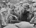 US Marine Corps Major General Keller Rockey at his command post, Iwo Jima, Japan, 1945