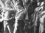 Tadamichi Kuribayashi directing defenders at Iwo Jima, Japan, circa May 1944-Jan 1945