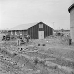 Building of water facilities at Jerome War Relocation Center, Arkansas, United States, 16 Nov 1942