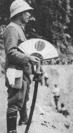 Colonel Tsunahiko Watanabe of 11th Infantry Regiment, 9th Infantry Brigade, Japanese 5th Division officer near Kuala Lumpur, Malaya, Jan-Feb 1942