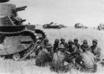 Type 89 medium tank and crew, Mongolia Area, China, 1939