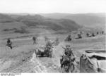 German Army motorcycle troops on maneuvers in western Germany, Jan 1940