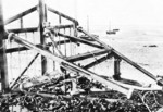 Cointet-element anti-tank obstacles placed on the beach to deter amphibious invasions, Normandy, France, Jun-Jul 1944