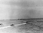 DUKW amphibious trucks operating off Normandy, 11 Jun 1944