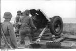 German PaK 36 anti-tank gun team on the Danish coast, 1940, photo 1 of 2