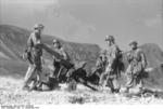 German airborne troops with 2.8cm sPzB 41 anti-tank gun at Gran Sasso, Italy, 12 Sep 1943, photo 1 of 2