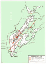 Map showing Japanese defensive plan at Peleliu