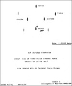 Drawing of the air defense formation of Group Two of Japanese Navy 3rd Fleet Striking Force during Battle off Cape Engaño, 25 Oct 1944; appendix A of Rear Admiral Chiaki Matsuda