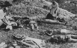 Polish civilian victims of German aerial bombing, Ostroroga Street, Warsaw, Poland, mid-Sep 1939