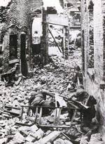 Troops of Japanese Shanghai Special Landing Force fighting near Sanyili, Zhabei District, Shanghai, China, 6 Oct 1937