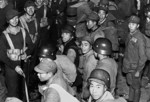 Interned Chinese troops in the Shanghai international settlement zone, China, late 1937