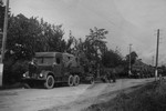 A conovoy of Slovakian resistance fighter vehicles near Kelemes, Czechoslovakia (today part of Presov, Slovakia), summer 1944, photo 1 of 2