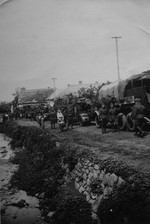 A conovoy of Slovakian resistance fighter vehicles near Kelemes, Czechoslovakia (today part of Presov, Slovakia), summer 1944, photo 2 of 2