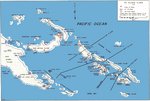 Map noting the Solomon Islands situation in 1943