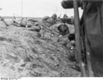 Spanish Nationalist infantry in the field, Battle of Guadalajara, Spain, Mar 1937, photo 2 of 2