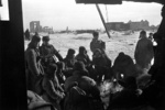 Soviet troops resting around a fire, Stalingrad, Russia, 7 Jan 1943