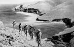 Corporal Butcher and Drivers George Lawson, Skews, Shoobridge, and M. J. Chalmers of Australian 9th Division Army Service Corps at Tobruk, Libya, 25 Sep 1941