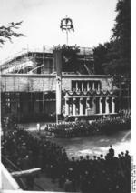 Baldur von Schirach speaking at the graduation ceremony at the Hitler Youth academy in Braunschweig, Germany, 4 Jun 1938