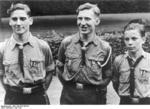 Hitler Youth members being decorated for bravery while manning anti-aircraft guns, Hamburg, Germany, July 1943