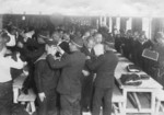 New sailors being fitted for uniforms, Japan, circa 1940s