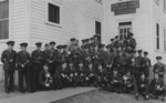 Group portrait of US Marine Corps Schools Photographic Section, circa 1943