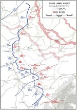 Map depicting the US 3rd Army