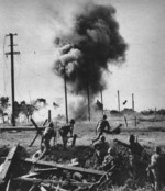 Japanese troops fighting near Shanghai, China, circa late 1937 to early 1938