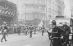 Japanese Special Naval Landing Force troops marching into the Shanghai International Settlement, China, 8 Dec 1941