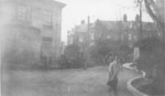 US Marines playing baseball in front of Talbot House, Londonderry, Northern Ireland, United Kingdom, 1943