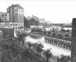 US Marines marching through Auckland, New Zealand, 1943