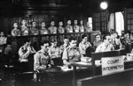 Accused Japanese war criminals on trial at the Supreme Court of Singapore, 21 Jan 1946, photo 2 of 3