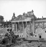 War damaged Reichstag building, Berlin, Germany, 3 Jun 1945