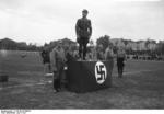 SA-Gruppenführer Karl Ernst speaking at a sports festival at Köpenick southeast of Berlin, Germany, 1932