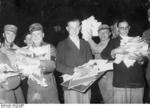 Nazi Party members gathering banned publications and books for burning, Opernplatz, Berlin, Germany, 10 May 1933