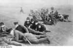 Japanese Army infantrymen and nurses on exercise, Sep 1931