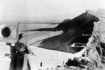 Japanese soldier guarding a section of the Great Wall of China, 1937