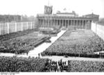 Nazi Party gathering outside the museum at Lustgarten, Berlin, Germany, 1 May 1936, photo 7 of 7