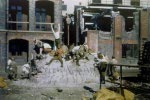 Japanese troops removing concrete fortifications in Shanghai, China, late 1945, photo 1 of 2