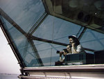 Control tower operators, including a WAVES member, at work, Naval Air Station, Norfolk, Virginia, United States, circa 1944-1945