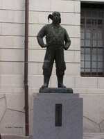 Statue commemorating those who died while performing special attacks, on the grounds of Yasukuni Shrine, Tokyo, Japan, 7 Sep 2009