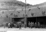 German Generalleutnant Kurt Daluege visiting the Ouvrage Hackenberg fortification on the Maginot Line near Thionville, Moselle, France, May 1940; the party was entering the munitions entrance