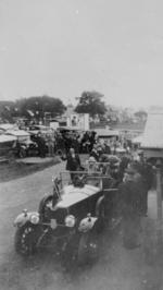 Duke and Duchess of York in a motorcade while visiting Beaudesert, Queensland, Australia, 1927