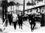 Interior Minister Wilhelm Frick and SS chief Heinrich Himmler touring the Sachsenhausen concentration camp in Oranienburg, Brandenburg, Germany, 1936, photo 1 of 2